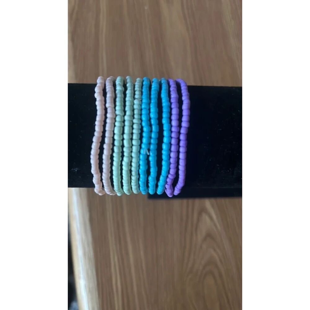 10pcs Multicolor Rice Beads Bracelet